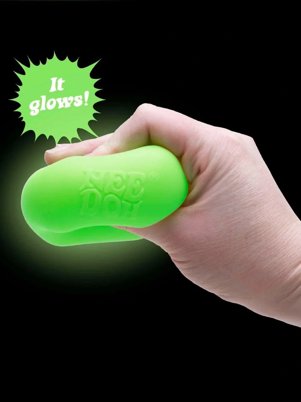 Nee doh Glow Super Solid Squish - Green - Picture 3 of 4
